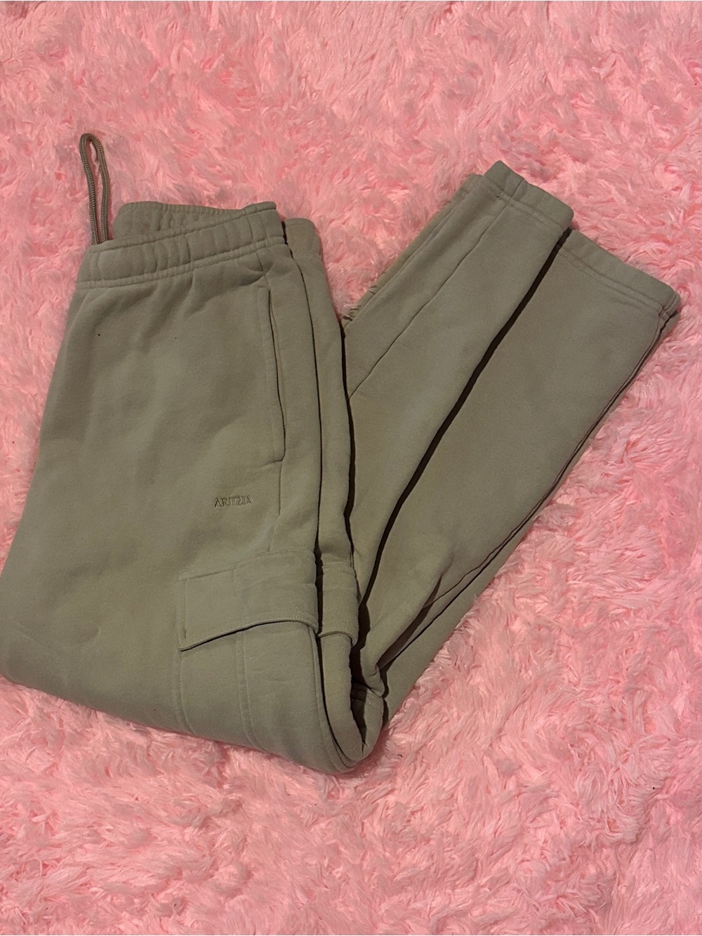 Aritzia Cozy Sweatfleece Mega Cargo™ Sweatpant Cargo Sweatpant in Tan
